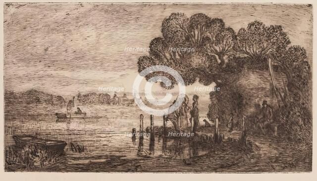 The Ferry at Christchurch, Hampshire, c1863-1891. Creator: Alexander Davidson Longmuir.