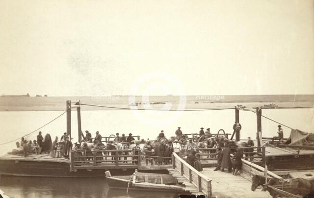 The Ferry at Semapolatinsk [ie, Seme i], between 1885 and 1886. Creator: Unknown.