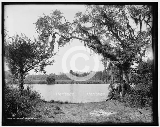 The ferry, Tomoka River, c1894. Creator: William H. Jackson.