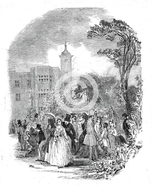The Fete Champetre at Charlton House, sketched by G. Harrison, 1845. Creator: Unknown.