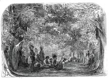The Fete Champetre at Charlton House - the North American Indians encamped in the park - sketched by Creator: Unknown