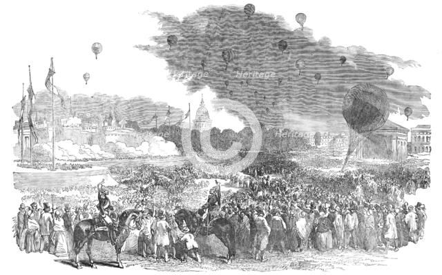 The Fete at Paris - Representation of the Siege of Silistria, in the Champ de Mars..., 1854. Creator: Unknown.