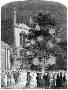 The Fete in Exeter College Gardens, 1850. Creator: Unknown