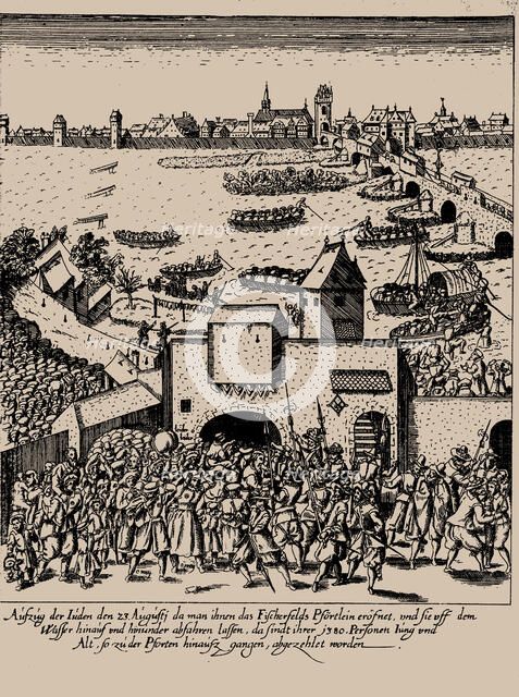The Fettmilch Rising. Expulsion of the jews from Frankfurt on August 23, 1614, c. 1616-1617. Creator: Keller, Georg (1576-1640).