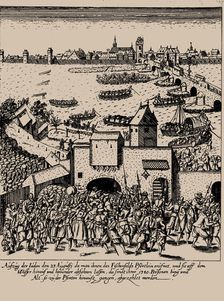 The Fettmilch Rising. Expulsion of the jews from Frankfurt on August 23, 1614, c. 1616-1617. Creator: Keller, Georg (1576-1640)