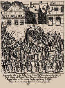 The Fettmilch Rising. Reintroduction of the Jews in Frankfurt on February 28, 1616, c. 1616-1617. Creator: Keller, Georg (1576-1640)