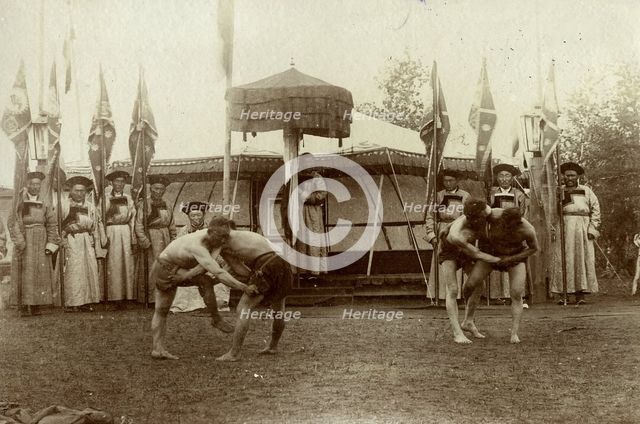 The fight of the Buryats, which took place in the passage of His Imperial Highness..., 1895. Creator: L Veniukov.