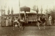 The fight of the Buryats, which took place in the passage of His Imperial Highness..., 1895. Creator: L Veniukov