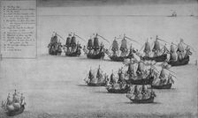 The Fight of the Mary Rose 1669. Artist: Wenceslaus Hollar