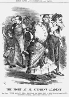 The Fight at St. Stephen's Academy 1864. Creator: John Tenniel