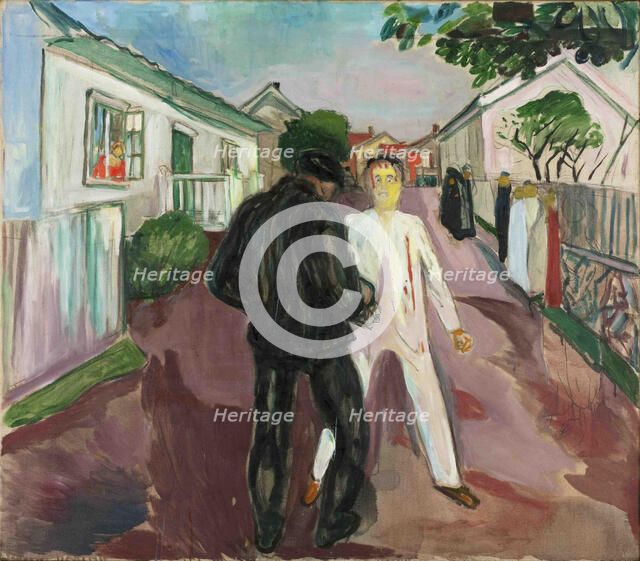 The Fight. Artist: Munch, Edvard (1863-1944)