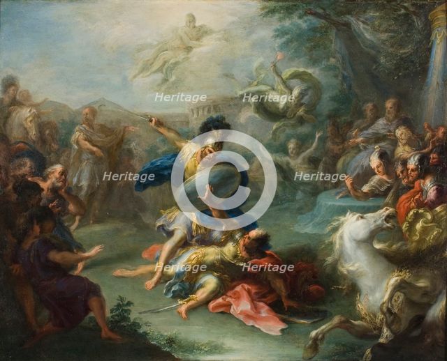 The Fight between Aeneas and King Turnus, from Virgil’s Aeneid, c1700. Creator: Giacomo del Po.