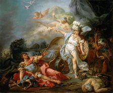 The Fight Between Mars and Minerva, ca 1771. Creator: David, Jacques Louis (1748-1825)