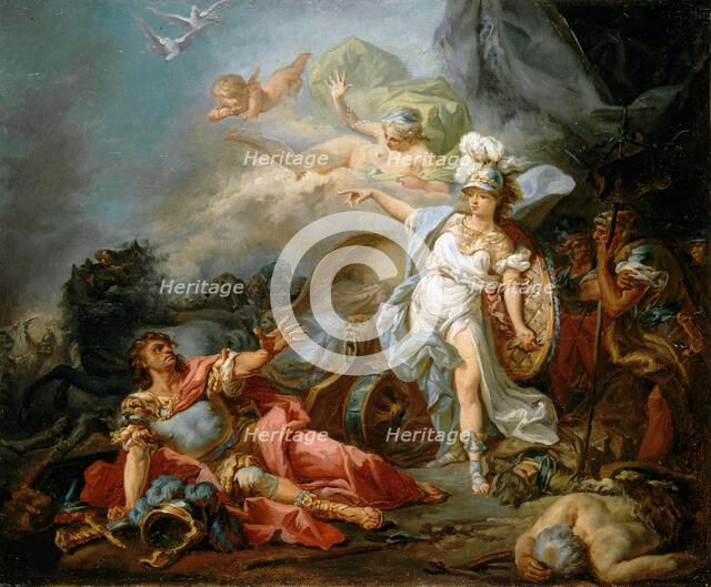 The Fight Between Mars and Minerva, ca 1771. Creator: David, Jacques Louis (1748-1825).