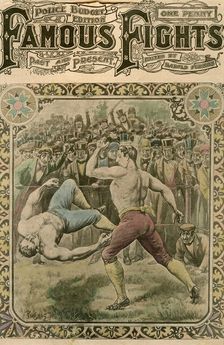The fight between Tom Spring and Bill Neat 1823 (late 19th or early 20th century).Artist: Pugnis