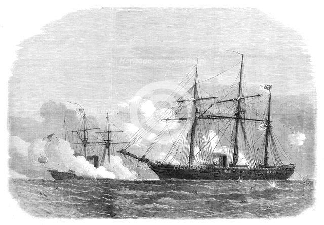 The fight between the Alabama and the Kearsarge, 1864. Creator: Unknown.
