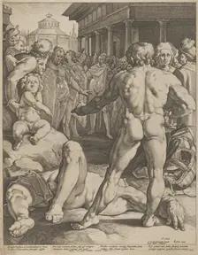 The Fight Between Ulysses & Irus, ca. 1590. Creators: Jan Muller, Cornelis Cornelisz van Haarlem