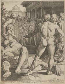The Fight Between Ulysses & Irus, ca. 1590. Creators: Jan Muller, Cornelis Cornelisz van Haarlem