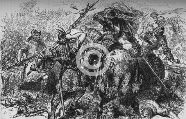 'The Fight for the Standard at Pinkie', 10 September 1547, (c1880). Artist: Unknown.