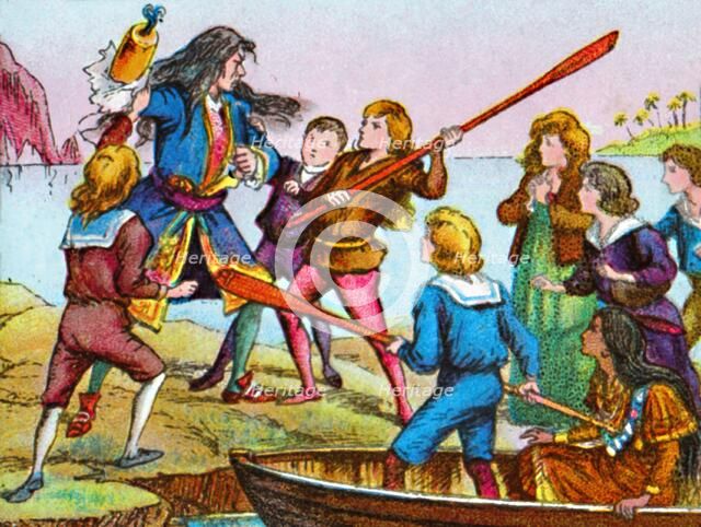 'The fight for Tiger Lily', c1905. Artist: Unknown.