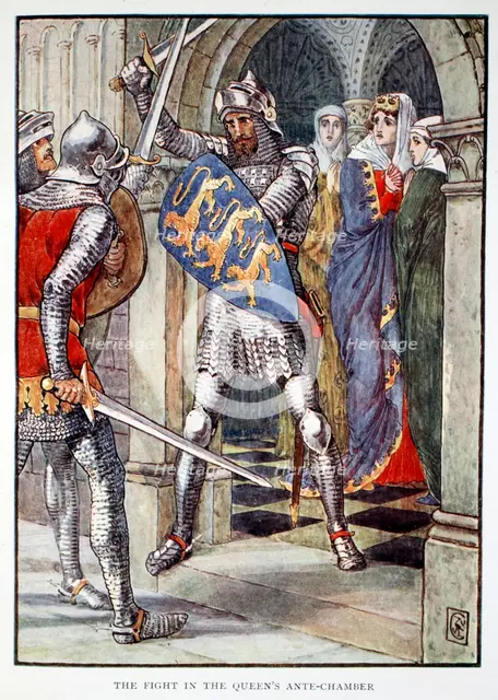 'The Fight in the Queen's Ante-Chamber', 1911.  Creator: Unknown.