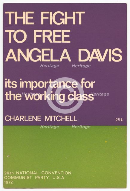 The Fight to Free Angela Davis: Its Importance for the Working Class, 1972. Creator: Unknown.