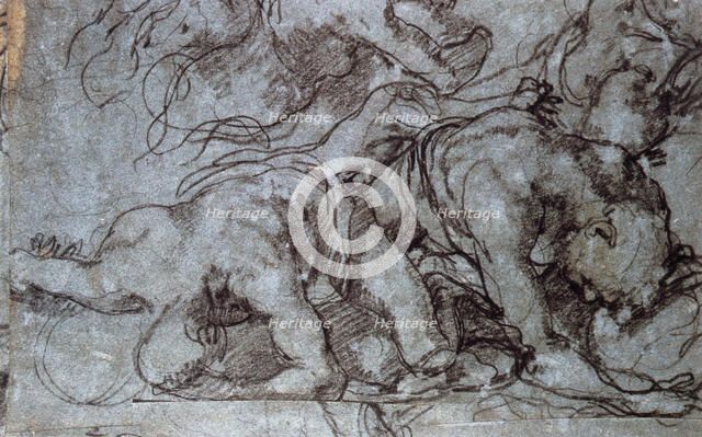 'The Fighters', 16th century.  Artist: Taddeo Zuccaro