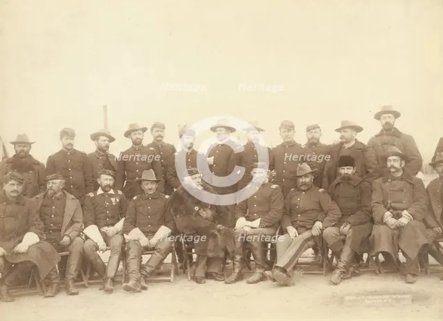 The fighting 7th officers, 1891. Creator: John C. H. Grabill.