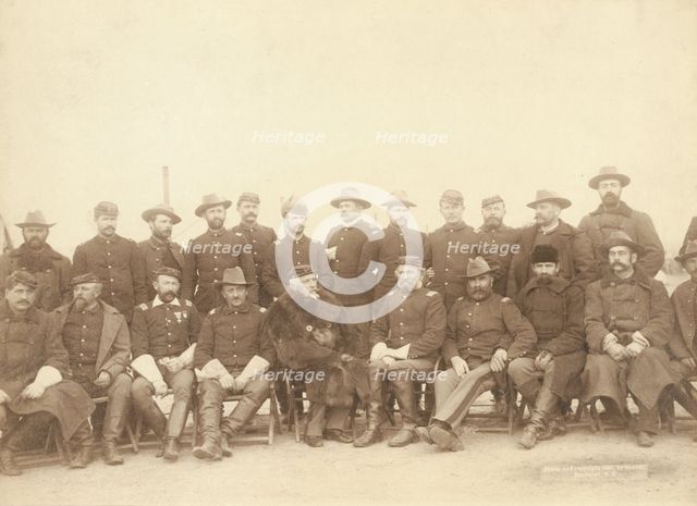 The fighting 7th officers, 1891. Creator: John C. H. Grabill.