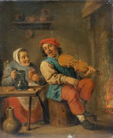The fiddler 1630-1690. Creator: David Teniers II
