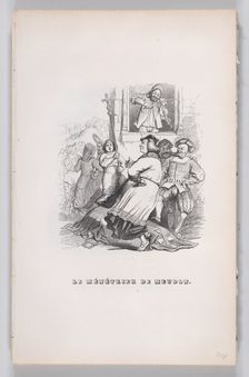The Fiddler of Meudon from The Complete Works of Béranger, 1836. Creator: Jean Ignace Isidore Gerard
