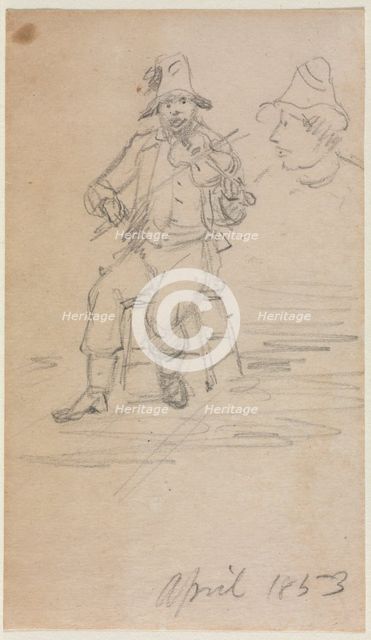 The Fiddling Beggar, 1853. Creator: William Sidney Mount (American, 1807-1868).