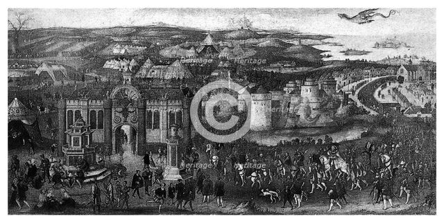 The Field Of The Cloth Of Gold, 1520, (1896).Artist: James Basire I