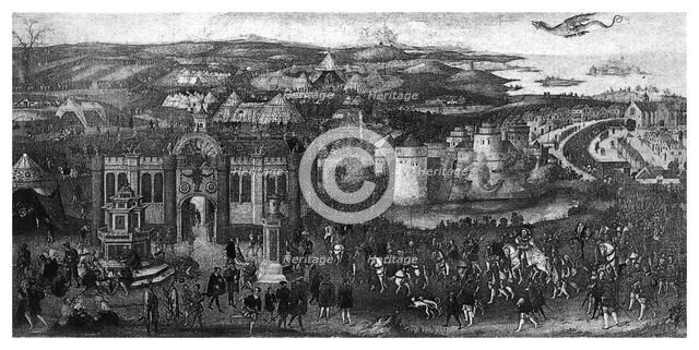 The Field Of The Cloth Of Gold, 1520, (1896).Artist: James Basire I