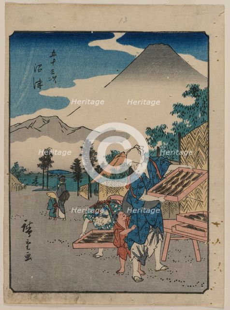The Fifty-Three Stations of the Tokaido: Numazu, c. 1850. Creator: Ando Hiroshige (Japanese, 1797-1858).