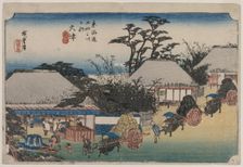 The Fifty-Three Stations of the Tokaido: Otsu, 1833-1834. Creator: Ando Hiroshige (Japanese, 1797-1858)
