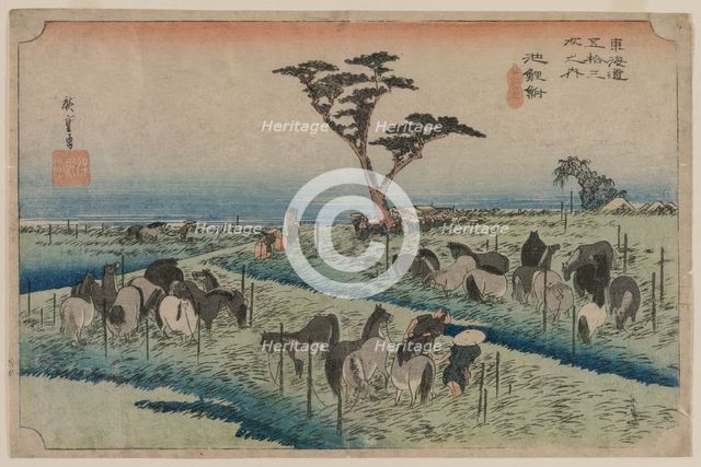 The Fifty-Three Stations of the Tokaido: Chiryu, 1833-1834. Creator: Ando Hiroshige (Japanese, 1797-1858).