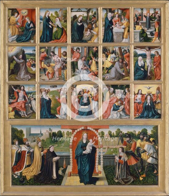 The Fifteen Mysteries and the Virgin of the Rosary. Creator: Netherlandish Painter (possibly Goswijn van der Weyden, active by 1491, died after 1538), ca. 1515-20.