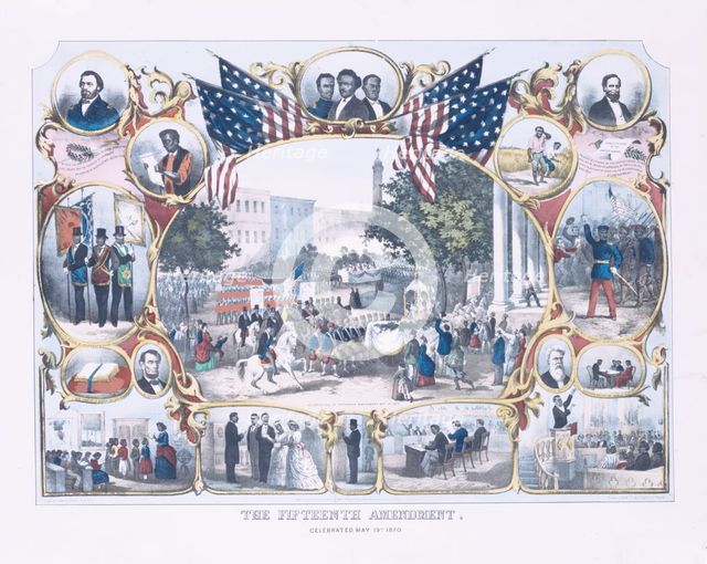 The fifteenth amendment: celebrated May 19th, 1870, ca.1870 - 1879. Creator: James Carter Beard.