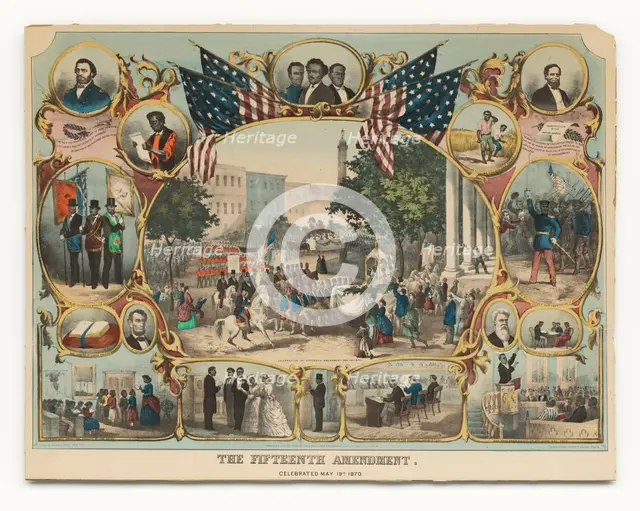The Fifteenth Amendment. Celebrated May 19th 1870. Creator: Thomas Kelly.