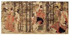 The Fifth Month, a Set of Three (Gogatsu sambukutsui), from the series "Twelve Months..., c. 1798. Creator: Utagawa Toyokuni I