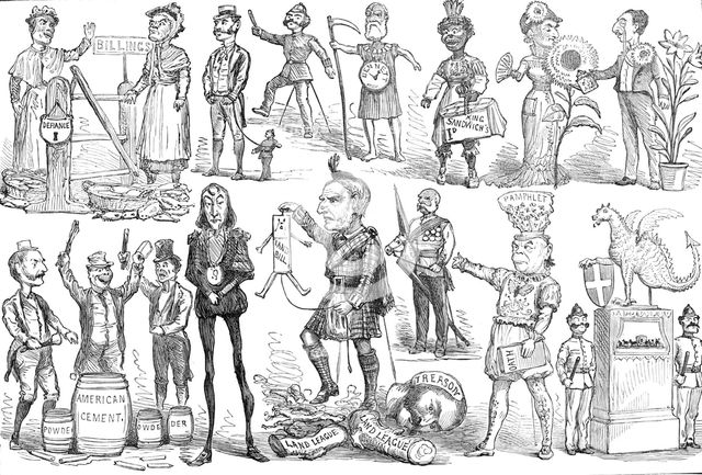 The Fifth of November: exhibition of guys at the Alexandra Palace, 1881. Creator: Unknown.