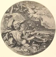 The Fifth Day (Dies V), from the series The Creation of the World, ca. 1597. Creator: Jan Muller