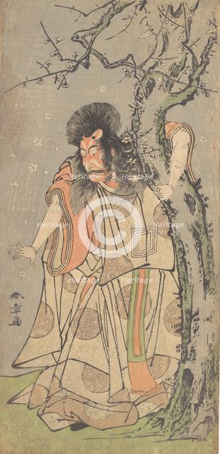 The Fifth Ichikawa Danjuro as a Court Noble (Kuge), 1773? Creator: Shunsho.