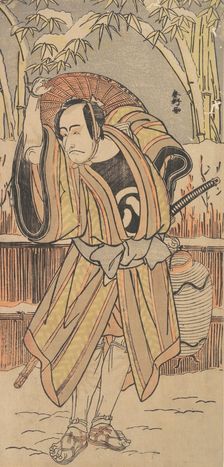 The Fifth Ichikawa Danjuro as a Man in Winter Apparel, dated 1788. Creator: Katsukawa Shunko