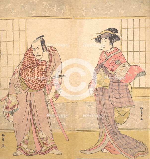 The Fifth Ichikawa Danjuro as a Man Standing in a Room, ca. 1780. Creator: Shunsho.