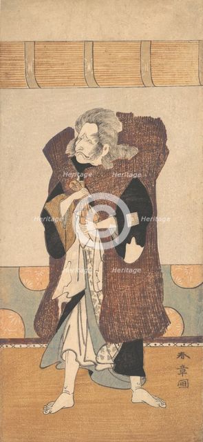The Fifth Ichikawa Danjuro as an Old Man with Long Gray Hair, ca. 1773. Creator: Shunsho.