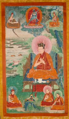 The Fifth Karmapa, Dezhin Shegpa (1384-1415), c18th century. Creator: Anon