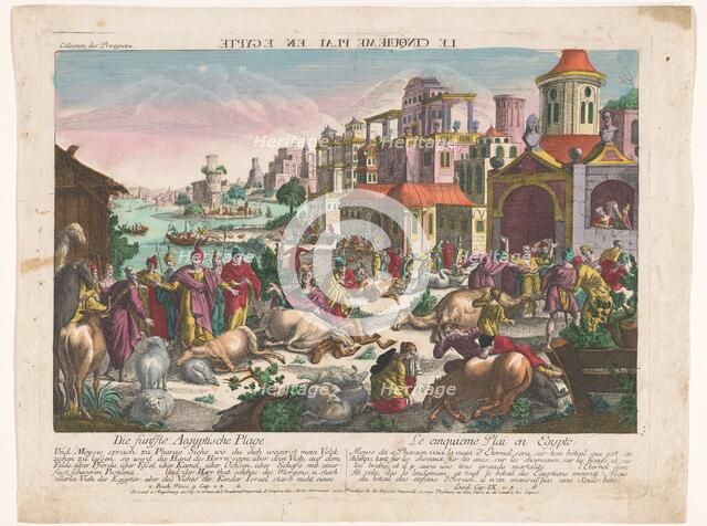 The fifth plague of Egypt, 1755-1779. Creator: Unknown.