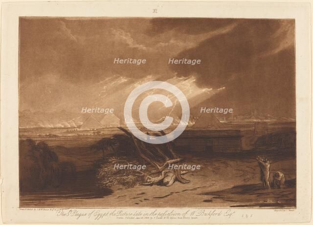 The Fifth Plague of Egypt, published 1808. Creator: JMW Turner.